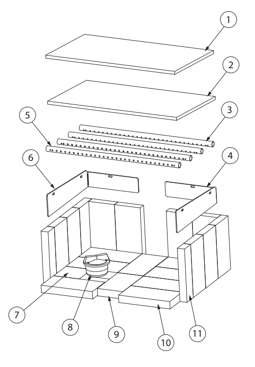 Repair Parts 2 Diagram and Parts List for AW2520E-P  US Stove Company Heating Stove